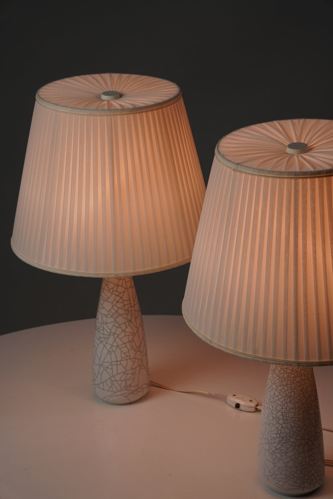 Pair of table lights, Toini Muona, Arabia, 1940s