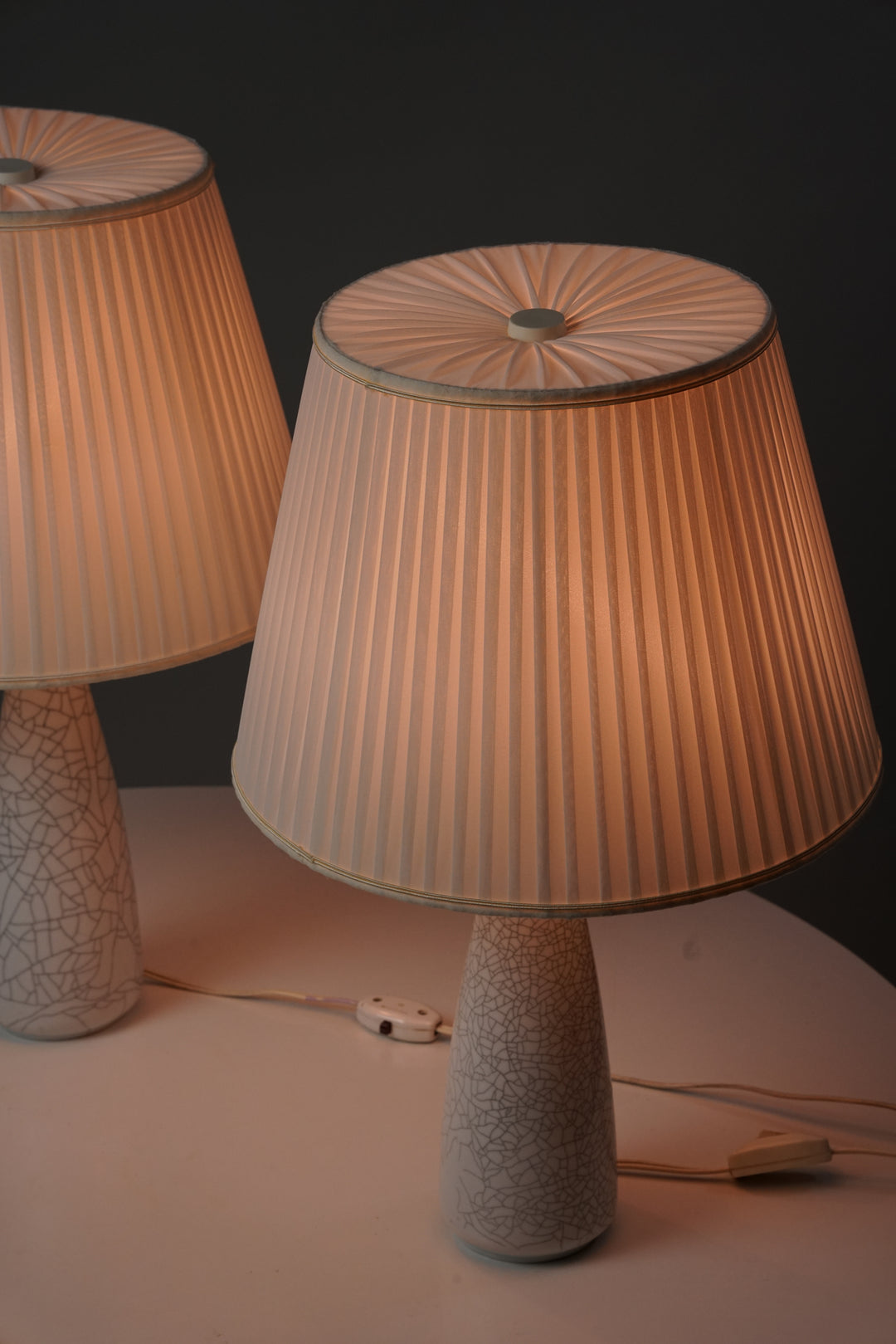 Pair of table lights, Toini Muona, Arabia, 1940s