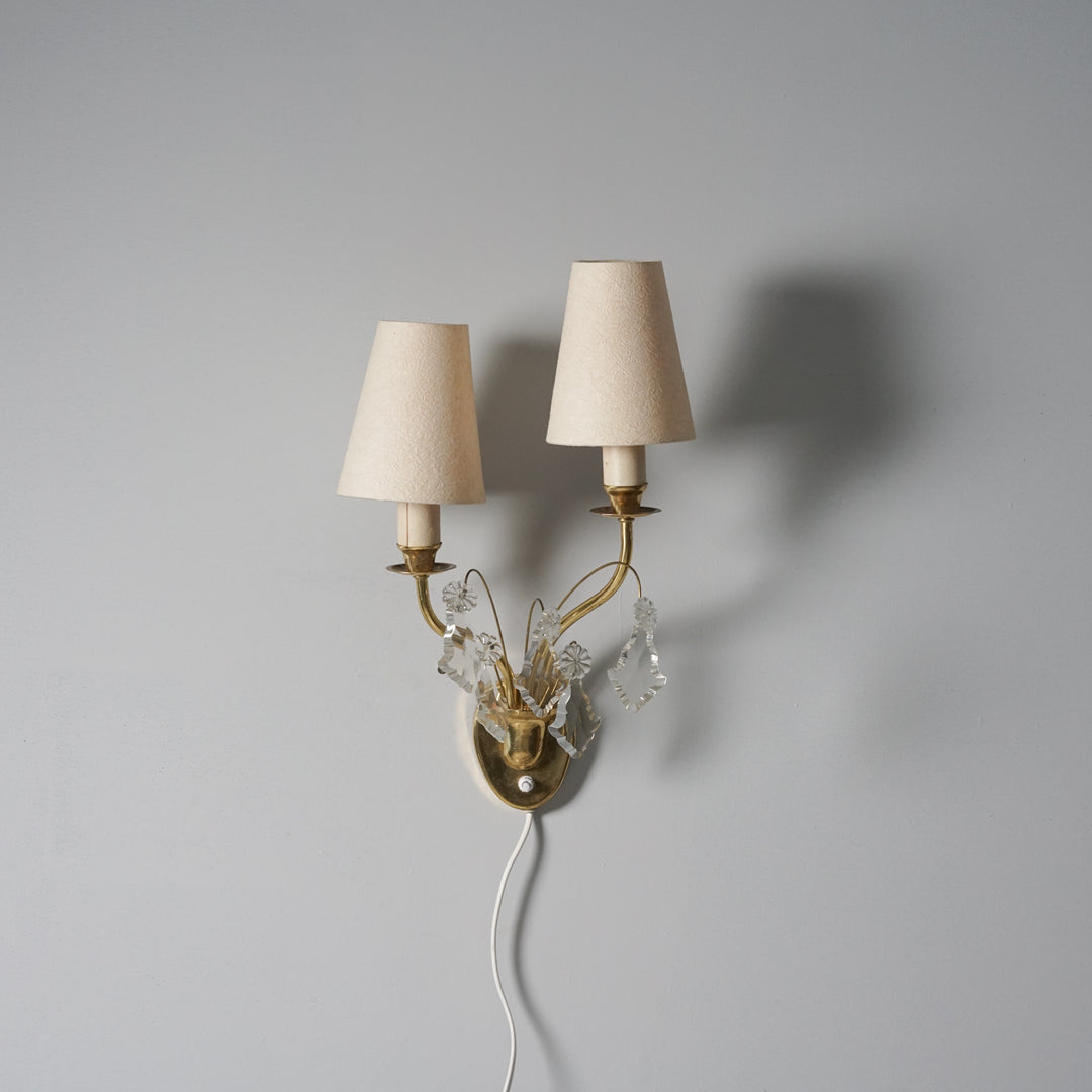 Crystal wall light, Valinte, 1950s