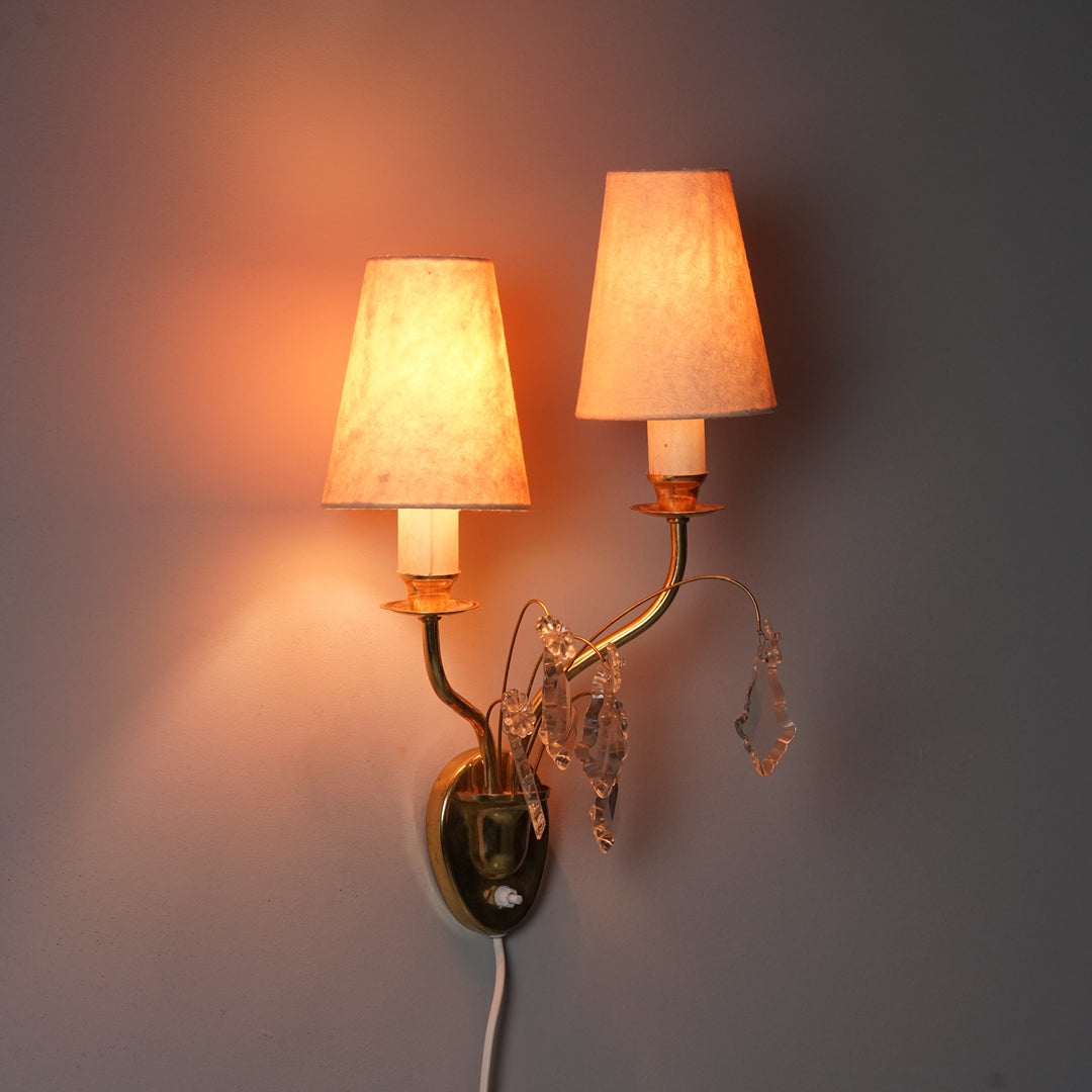 Crystal wall light, Valinte, 1950s