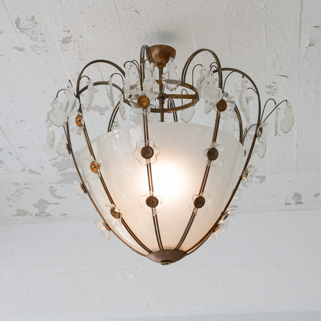 Rare model 70 chandelier, Lisa Johansson-Pape, Orno, 1940s