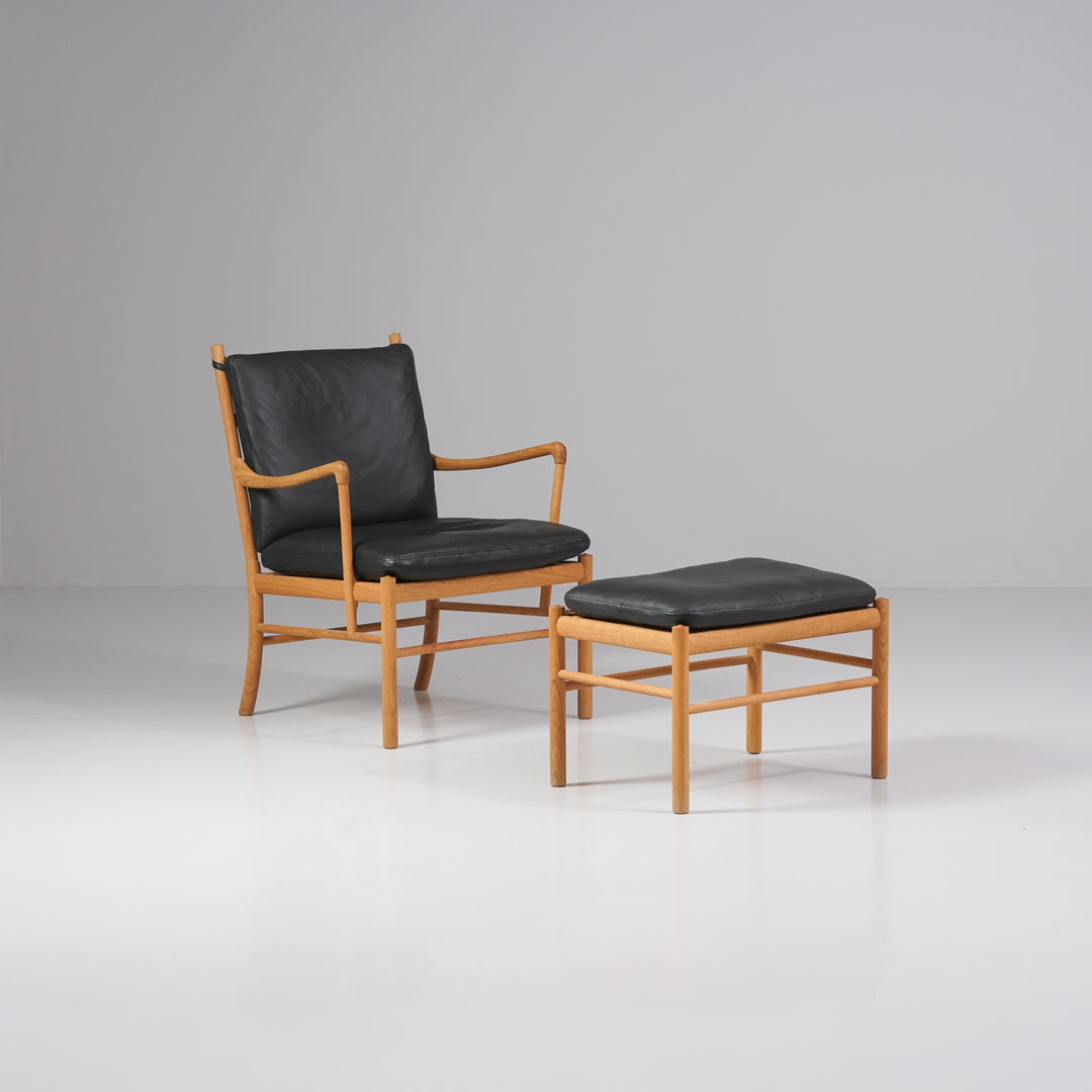 Model "Colonial" / OW149 armchair and model OW149F footstool, Ole Wanscher, Carl Hansen & Søn, 2000s