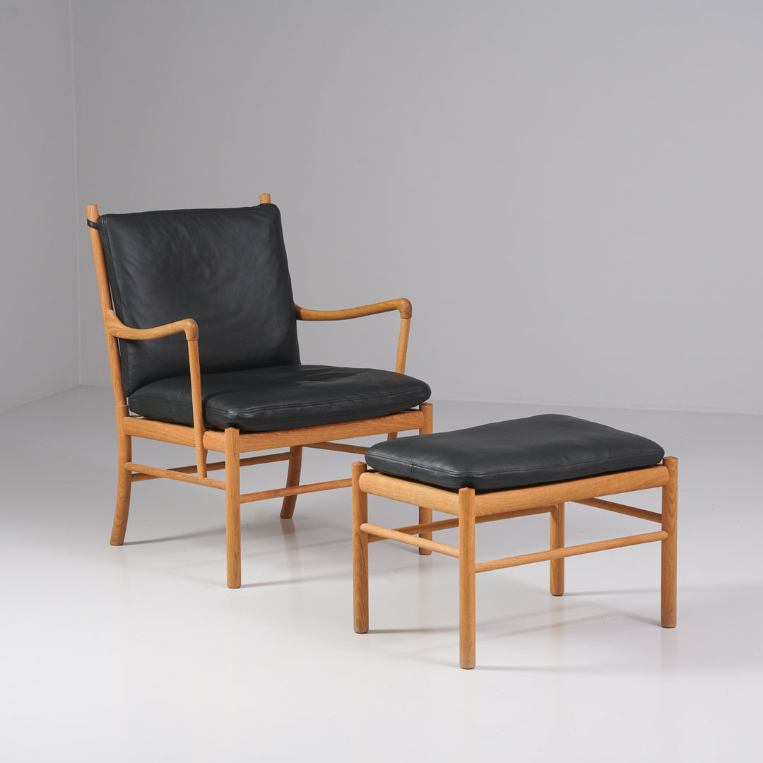 Model "Colonial" / OW149 armchair and model OW149F footstool, Ole Wanscher, Carl Hansen & Søn, 2000s