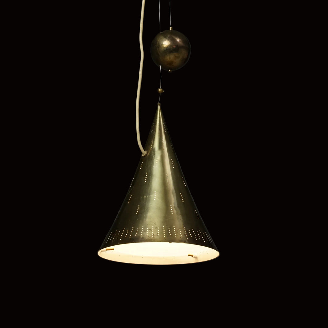 Rare model 10220 counterweight pendant, Paavo Tynell, Taito Oy, 1940/1950s
