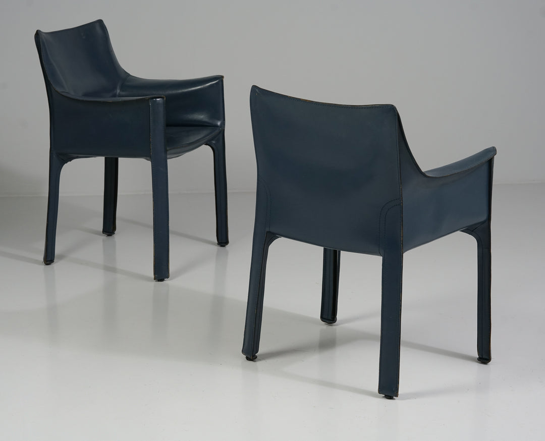 Set of six model Cab 413 chairs, Mario Bellini, Cassina, 1970s