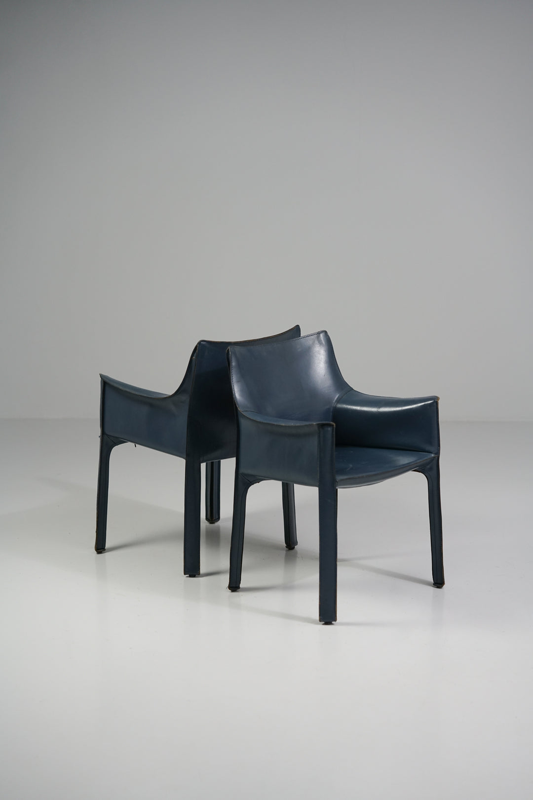 Set of six model Cab 413 chairs, Mario Bellini, Cassina, 1970s