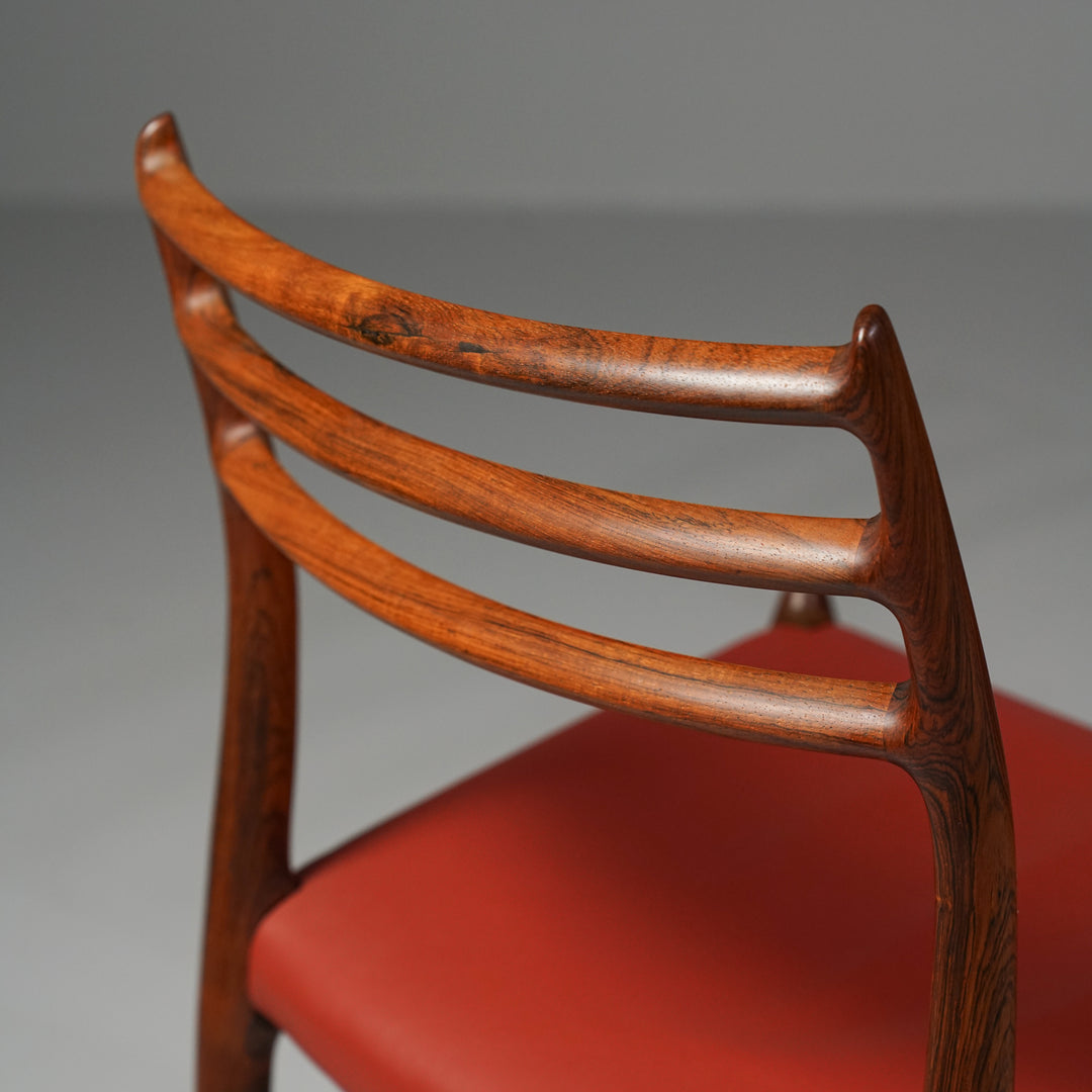 Set of four model 78 chairs, Niels Møller, J.L. Møllers Møbelfabrik, 1960s