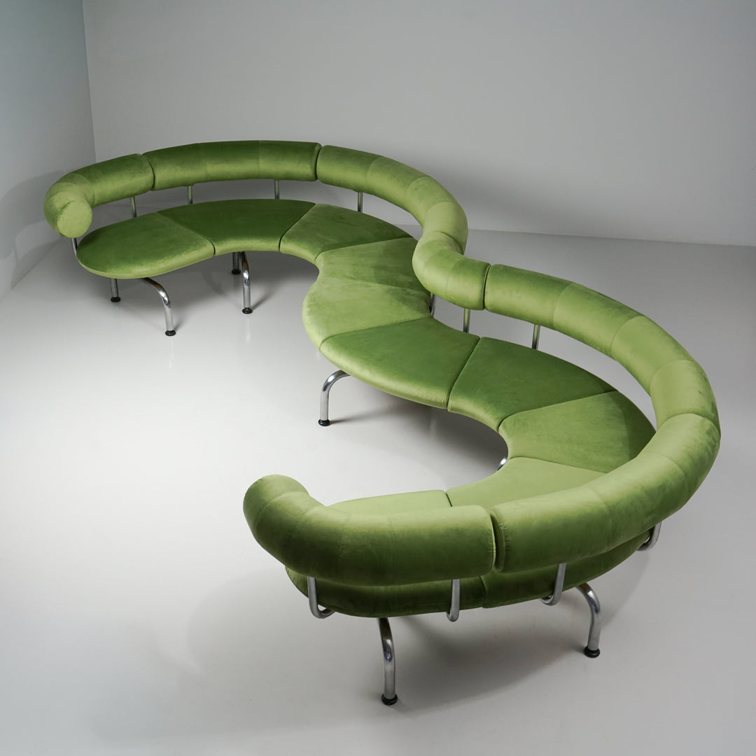 Model "Pipeline" sofa, Johannes Foersom & Peter Hiort Lorenzen, Erik Jørgensen, 1980s