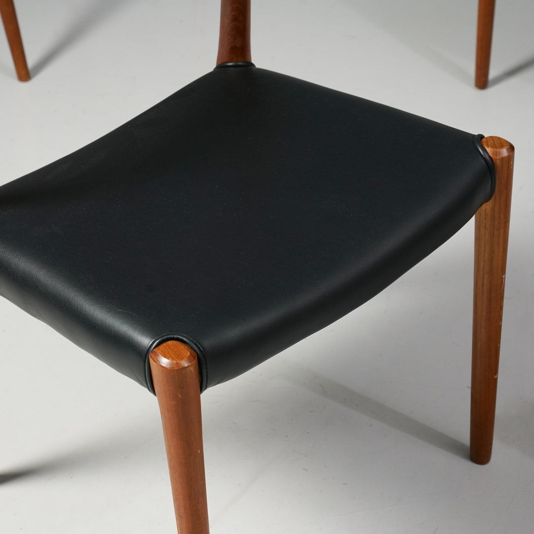 Model 77 dining chairs (4 pieces), Niels Otto Møller, J.L Møllers Møbelfabrik, 1960s