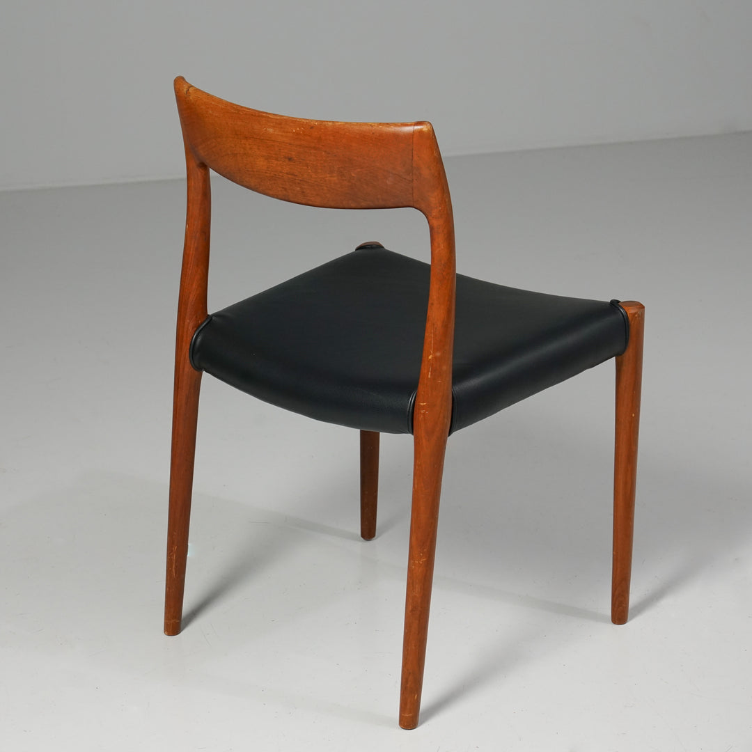 Model 77 dining chairs (4 pieces), Niels Otto Møller, J.L Møllers Møbelfabrik, 1960s