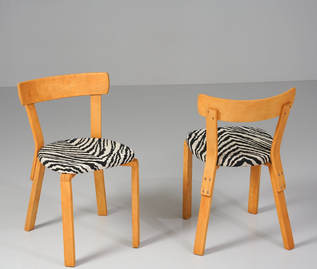 Rare wartime model 69 chairs, Alvar Aalto, Artek, 1940s