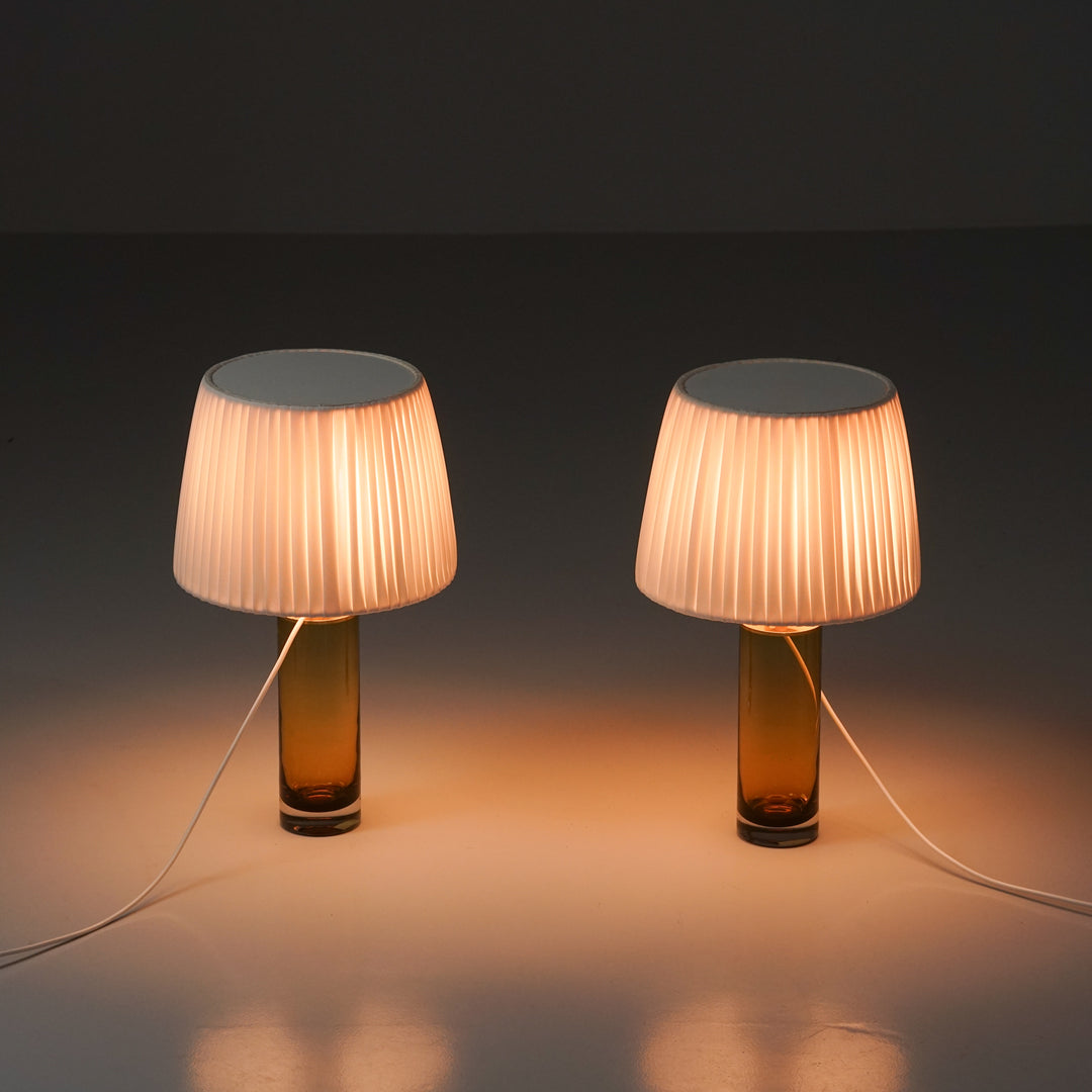 Art glass table lamps, Sweden, 1960s