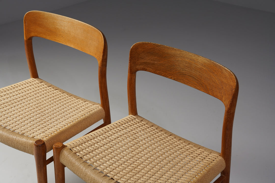 Malli 75 tuolisetti (4 kpl), Niels Møller, J.L. Møllers Møbelfabrik, 60-luku