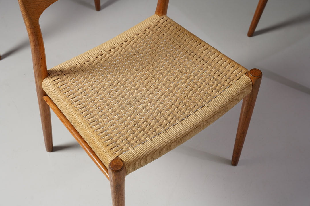 Malli 75 tuolisetti (4 kpl), Niels Møller, J.L. Møllers Møbelfabrik, 60-luku