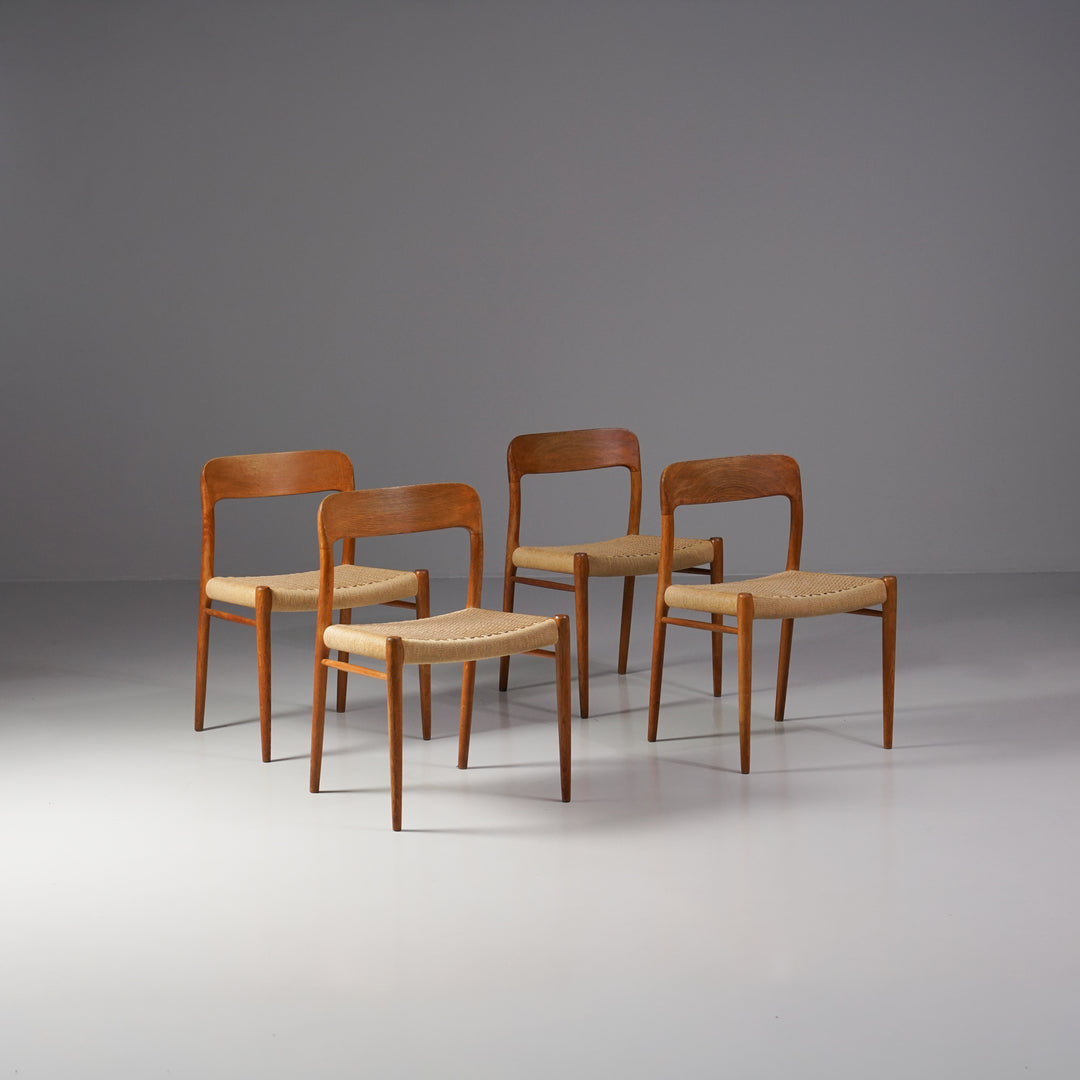 Malli 75 tuolisetti (4 kpl), Niels Møller, J.L. Møllers Møbelfabrik, 60-luku