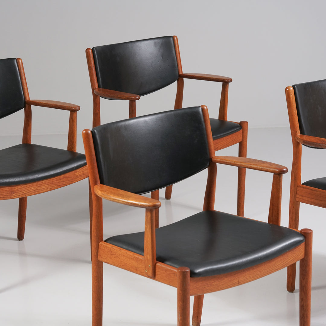 Chair model J62 (4 pieces), Poul Volther, FDB Møbler, Denmark, 1960s