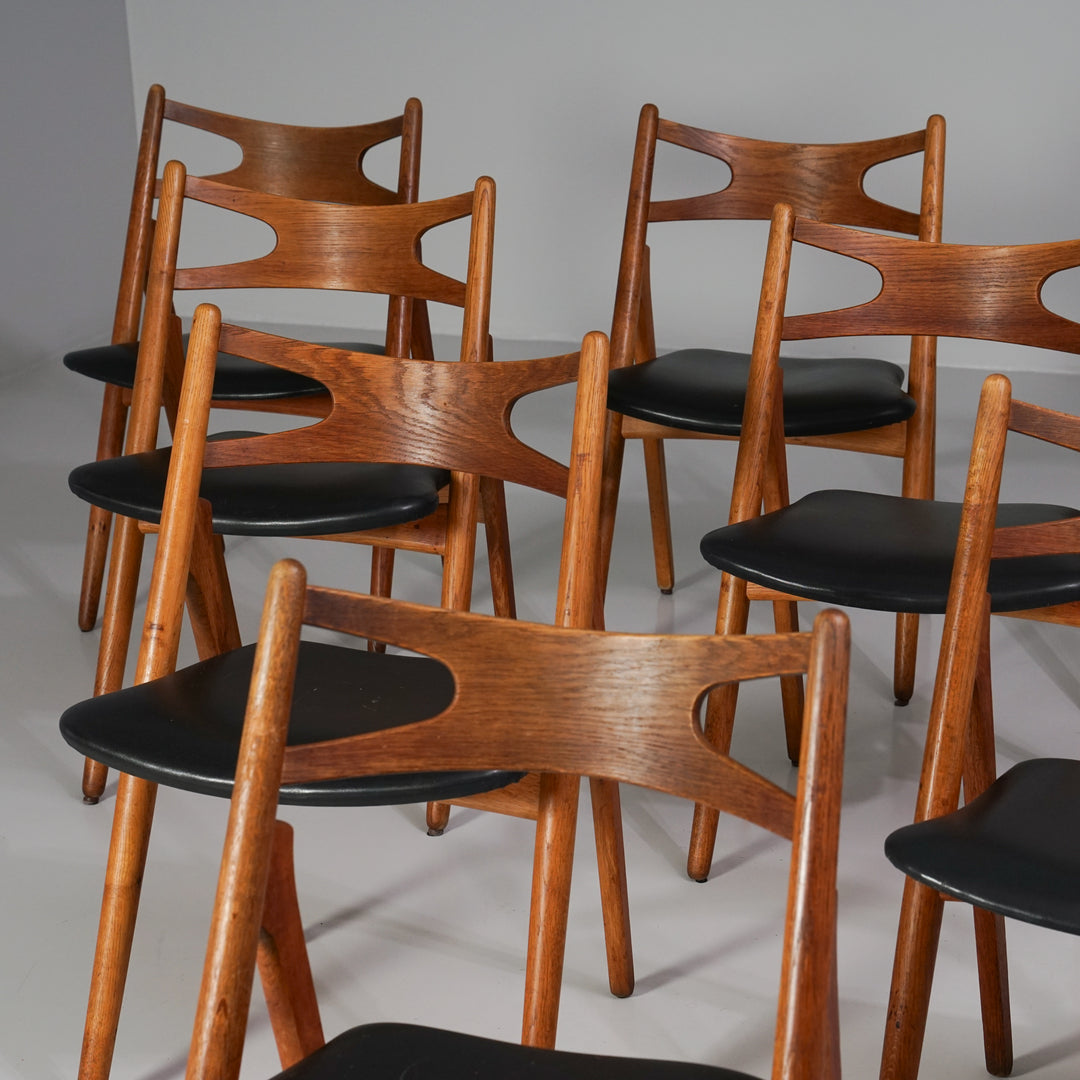 Malli CH29 "Sawbuck Chair" -tuolit (10 kpl), Hans J. Wegner, Carl Hansen & Søn, 1900-luvun puoliväli