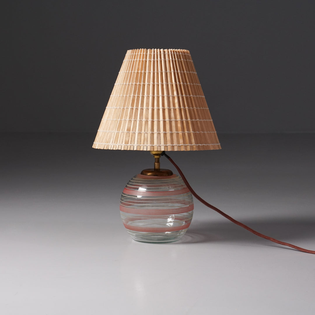 Table lamp, Kauklahden lasi, 1940s