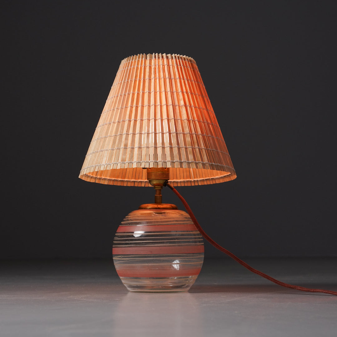 Table lamp, Kauklahden lasi, 1940s