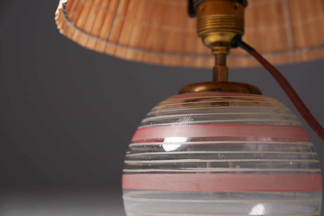 Table lamp, Kauklahden lasi, 1940s