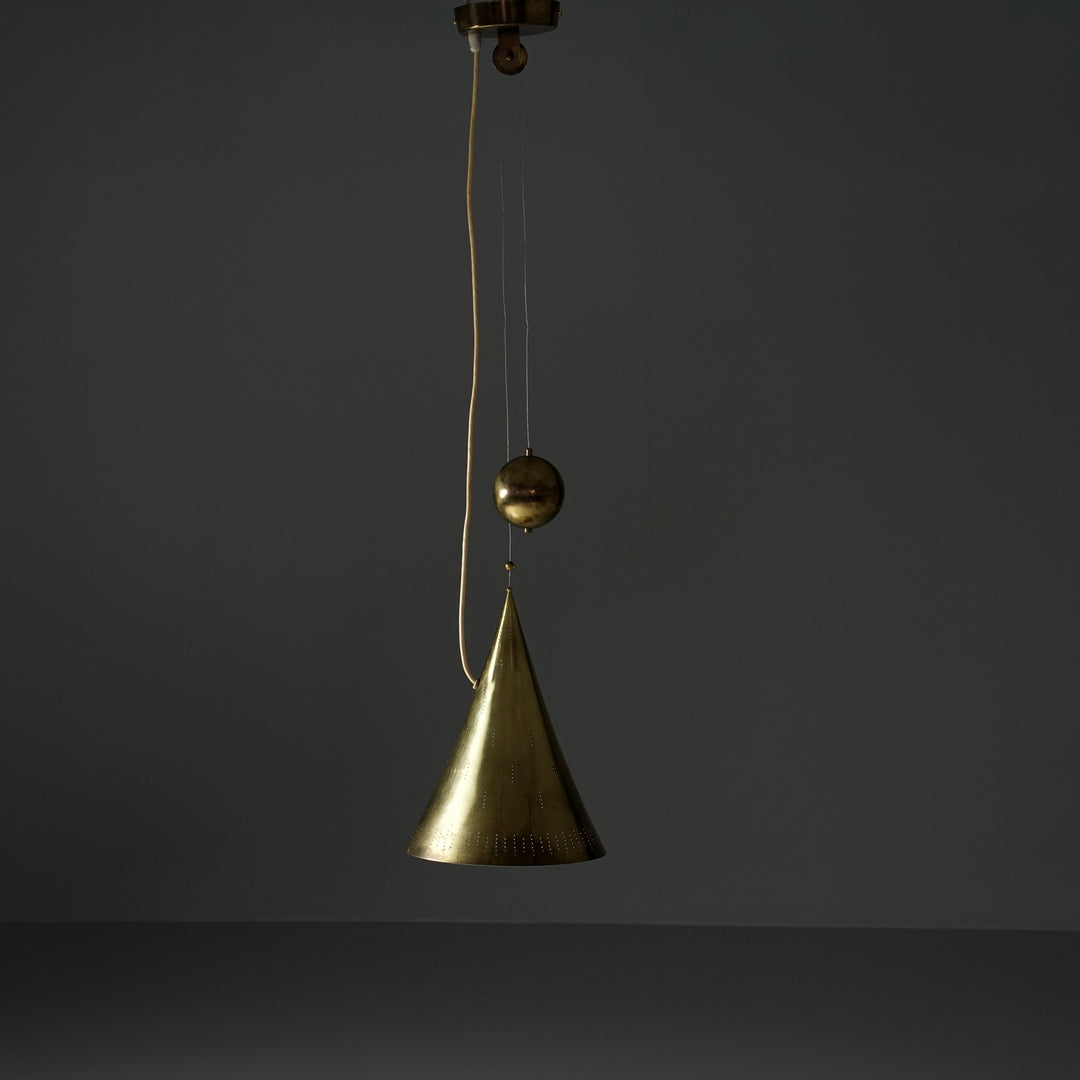 Rare model 10220 counterweight pendant, Paavo Tynell, Taito Oy, 1940/1950s