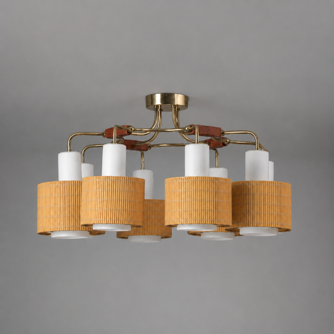 Model K1-169/8 chandelier, Paavo Tynell, Idman, 1950/1960s