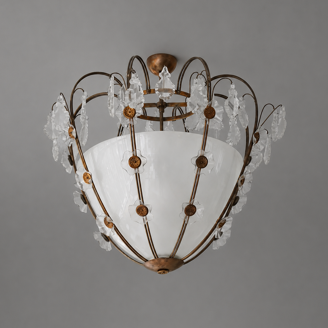 Rare model 70 chandelier, Lisa Johansson-Pape, Orno, 1940s