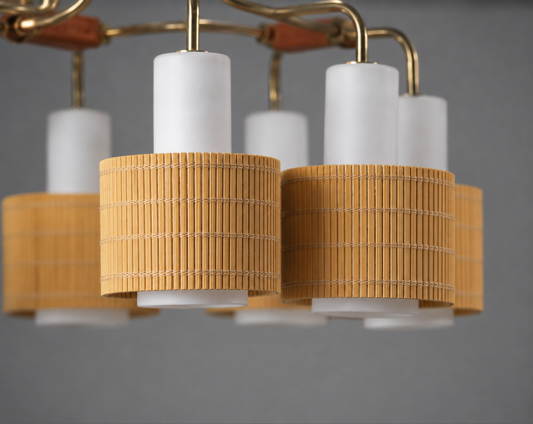 Model K1-169/8 chandelier, Paavo Tynell, Idman, 1950/1960s