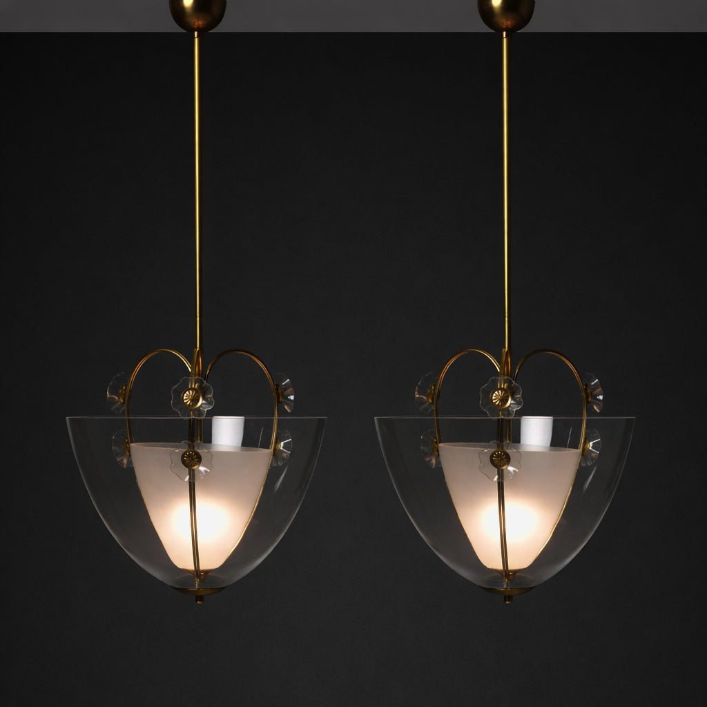 Rare pair of pendants, Lisa Johansson-Pape, Orno, 1940s