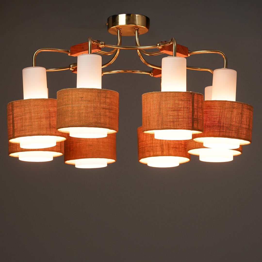 Model K1-169/8 chandelier (2 pieces), Paavo Tynell, Idman, 1950/1960s