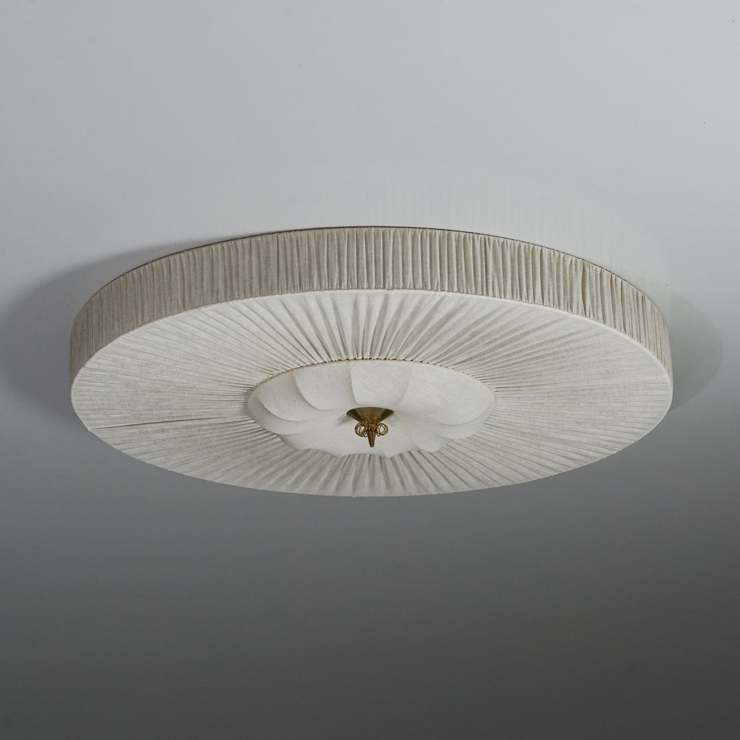 Rare silk flush mount, Itsu, 1950s